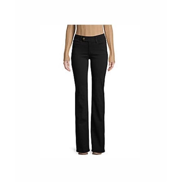 FRAME Le Micro Flare Jean Mid-Rise Stretch Film Noir Black 26 - Picture 9 of 9